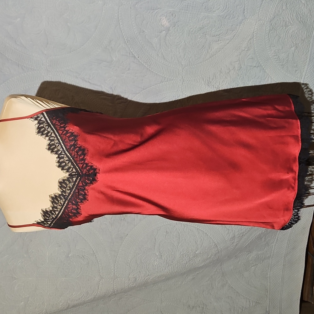 2 Piece Raunchy, Sexy Red Robe & Chemise Set - Picture 9 of 12